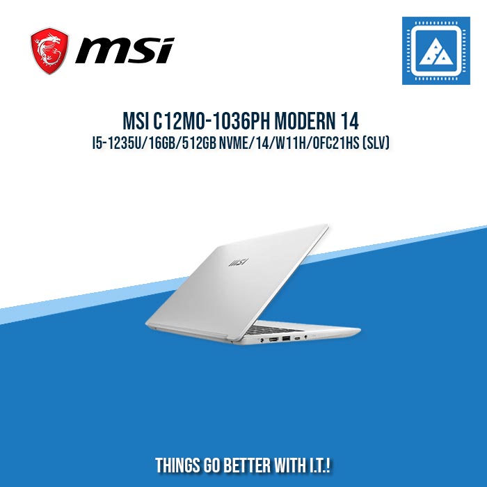 MSI C12MO-1036PH MODERN 14 I5-1235U/16GB/512GB NVME | BEST FOR STUDENTS AND FREELANCERS LAPTOP MSI C12MO-1036PH MODERN 14 I5-1235U/16GB/512GB NVME | BEST FOR STUDENTS AND FREELANCERS LAPTOP
